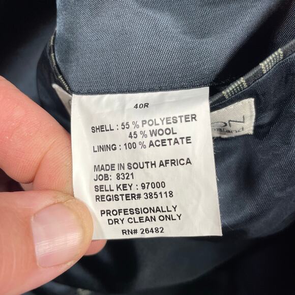 Wimbledon of England Blazer 40R Blue Single Breast Notch Lapel Wool Blend - Picture 10 of 14